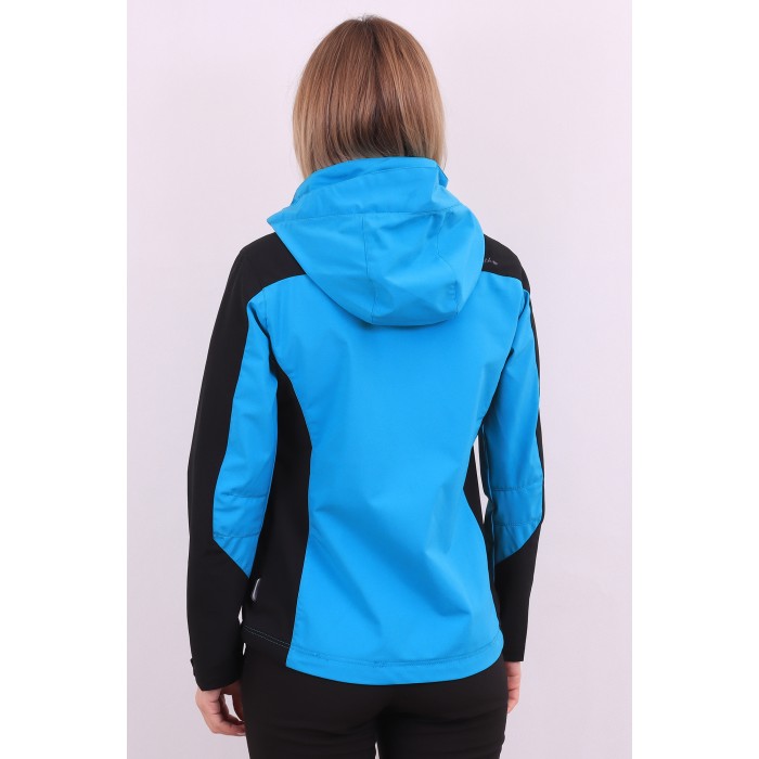Жіноча Softshell вітровка Azimuth B7955 Чорно-блакитна