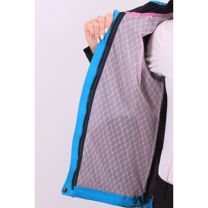 Жіноча Softshell вітровка Azimuth B7955 Чорно-блакитна