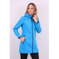 Подовжена жіноча вітровка Windstopper AZIMUTH B8339 Блакитна