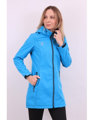 Подовжена жіноча вітровка Windstopper AZIMUTH B8339 Блакитна