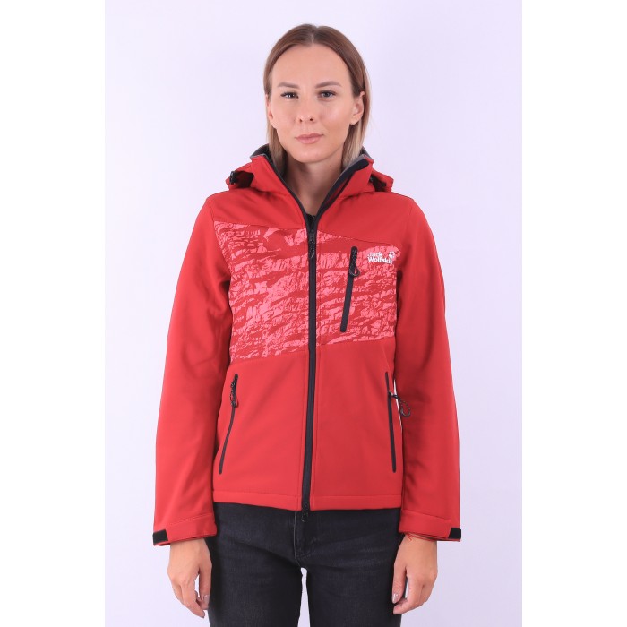 Женская ветровка WINDSTOPPER Jack Wolfskin 8011 Бордовая