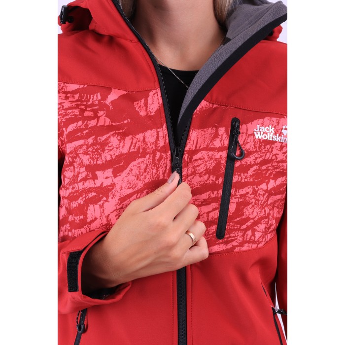 Женская ветровка WINDSTOPPER Jack Wolfskin 8011 Бордовая