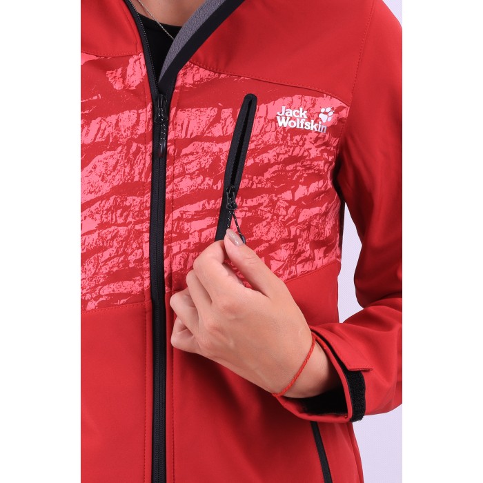 Женская ветровка WINDSTOPPER Jack Wolfskin 8011 Бордовая