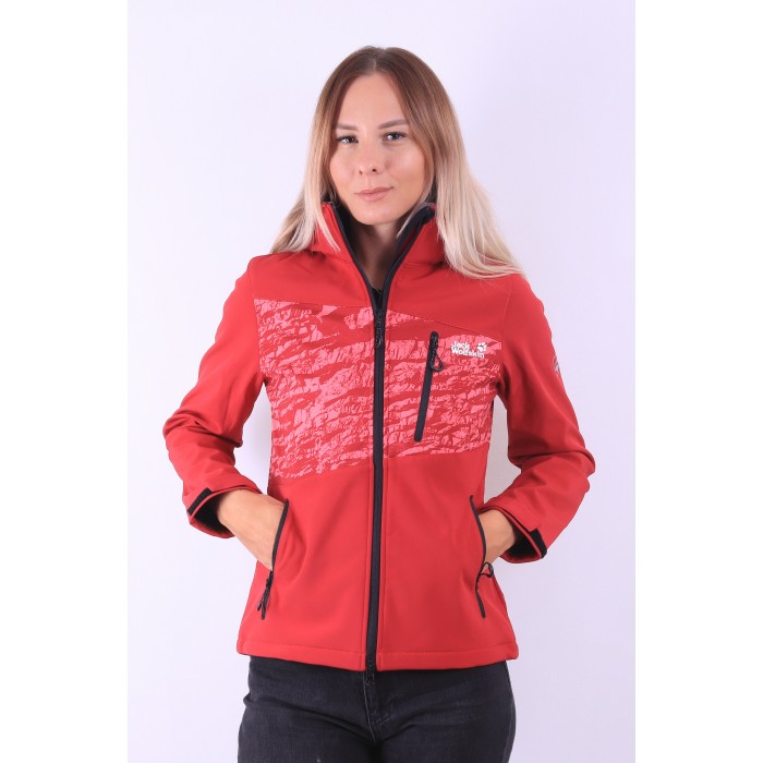 Женская ветровка WINDSTOPPER Jack Wolfskin 8011 Бордовая