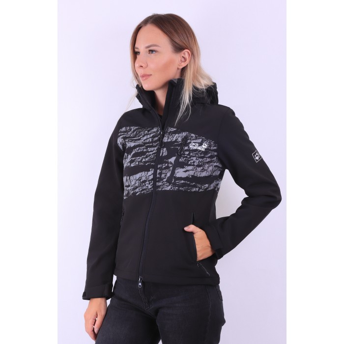 Женская ветровка WINDSTOPPER Jack Wolfskin 8011 Черная