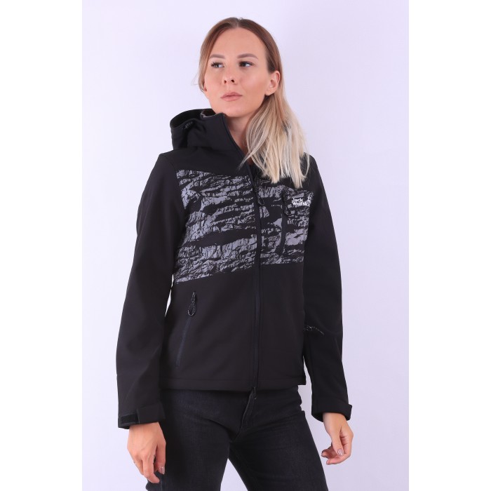 Женская ветровка WINDSTOPPER Jack Wolfskin 8011 Черная