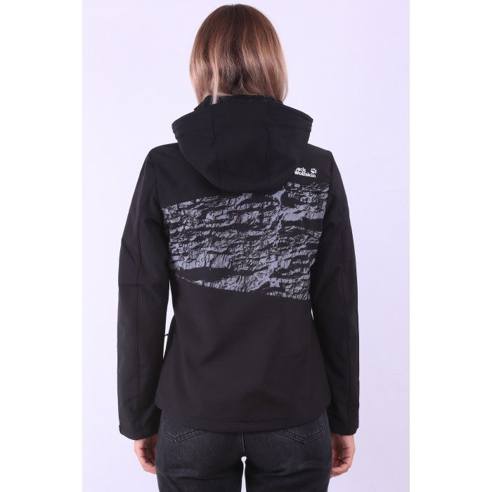 Женская ветровка WINDSTOPPER Jack Wolfskin 8011 Черная