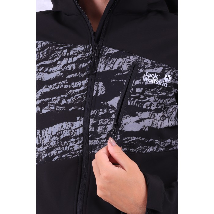 Женская ветровка WINDSTOPPER Jack Wolfskin 8011 Черная