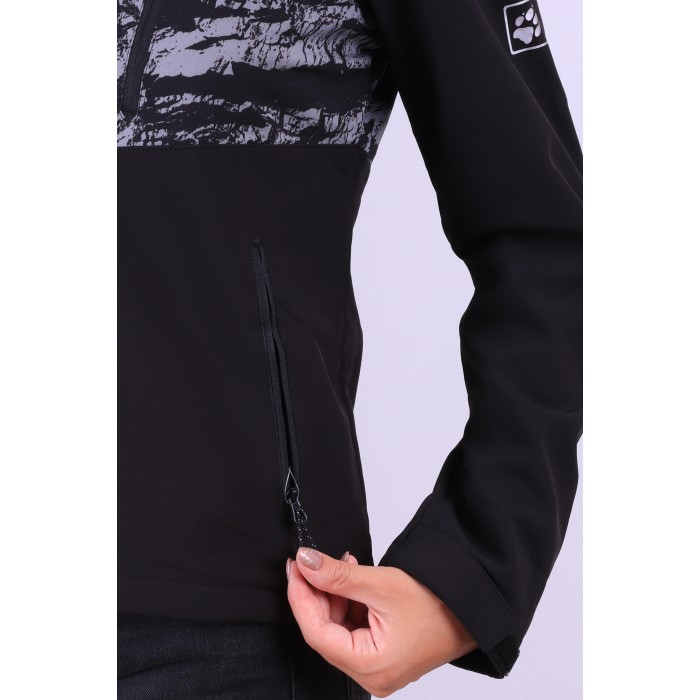 Женская ветровка WINDSTOPPER Jack Wolfskin 8011 Черная