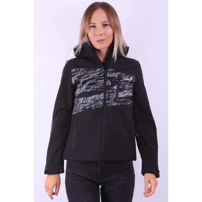 Женская ветровка WINDSTOPPER Jack Wolfskin 8011 Черная