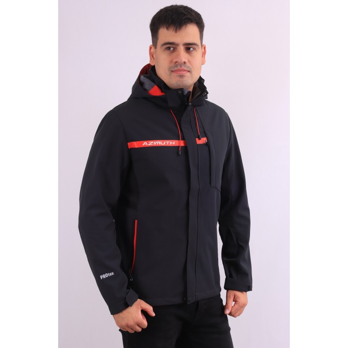 Мужская Softshell куртка Azimuth A123/22925 Темно-серая
