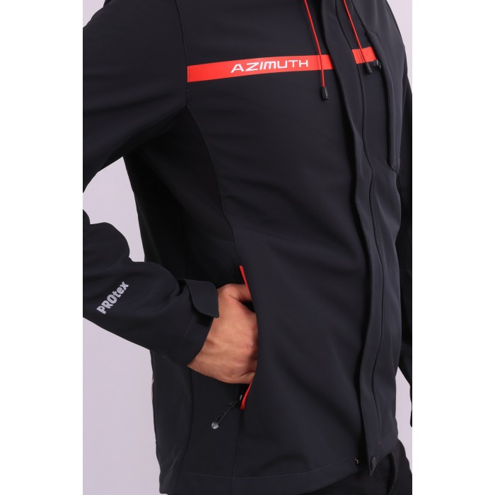 Мужская Softshell куртка Azimuth A123/22925 Темно-серая