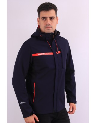 Чоловіча Softshell куртка великого розміру Azimuth A123/22925-1 Темно-синя