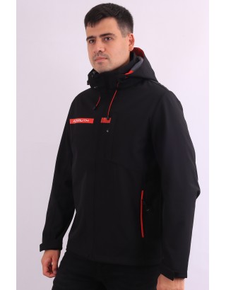 Чоловіча Softshell куртка великого розміру Azimuth A123/22925-1 Чорна