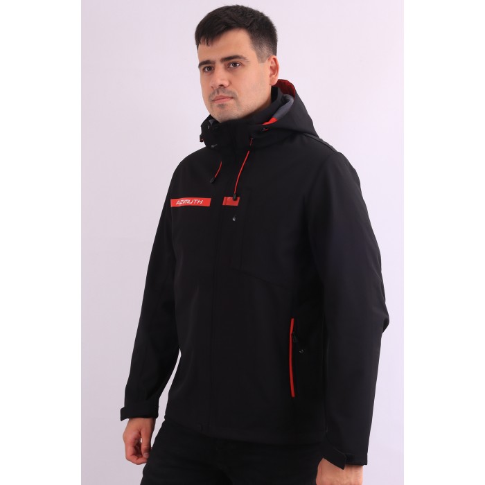 Мужская Softshell куртка большого размера  Azimuth A123/22925-1 Черная