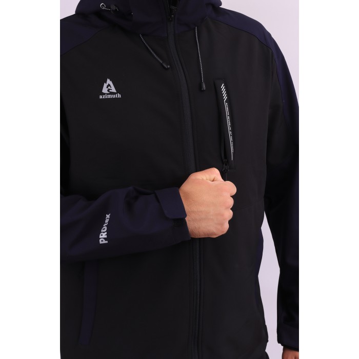 Мужская Softshell куртка Azimuth A22933 Темно-синяя