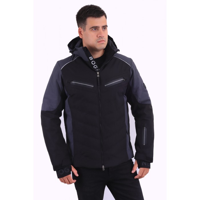 Чоловіча гірськолижна зимова куртка Bogner 839601 Сіро-чорна