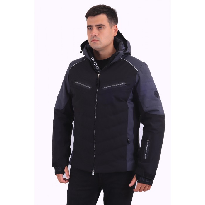 Чоловіча гірськолижна зимова куртка Bogner 839601 Сіро-чорна Чоловіча гірськолижна зимова куртка Bogner 839601 Сіро-чорна