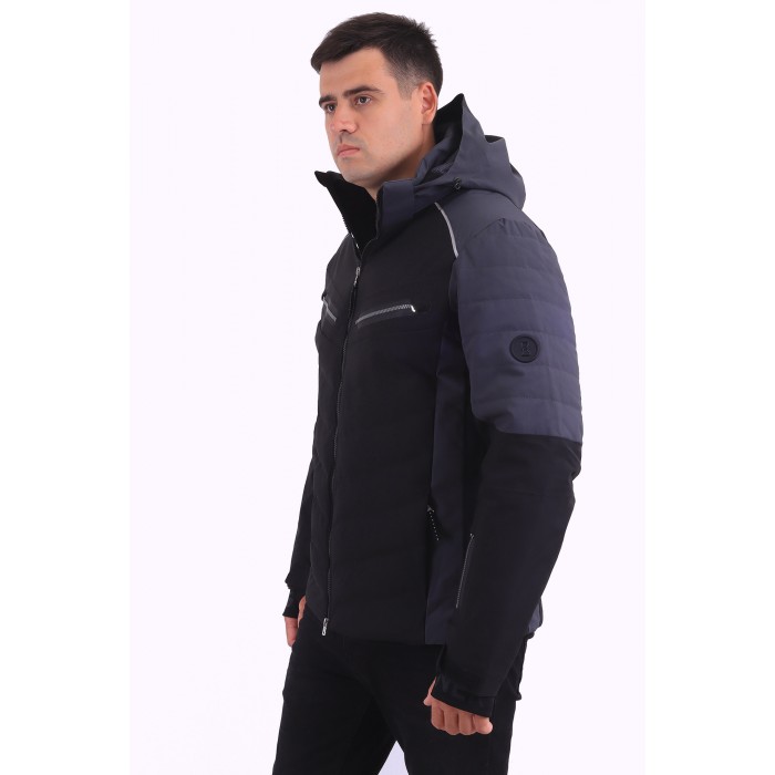 Чоловіча гірськолижна зимова куртка Bogner 839601 Сіро-чорна Чоловіча гірськолижна зимова куртка Bogner 839601 Сіро-чорна