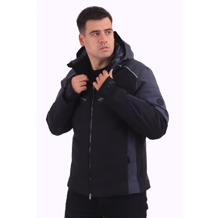 Чоловіча гірськолижна зимова куртка Bogner 839601 Сіро-чорна Чоловіча гірськолижна зимова куртка Bogner 839601 Сіро-чорна