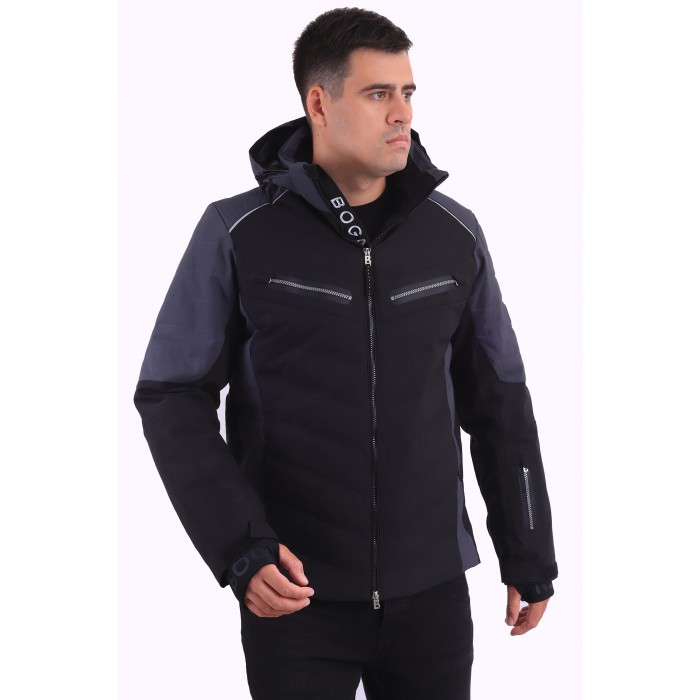 Чоловіча гірськолижна зимова куртка Bogner 839601 Сіро-чорна Чоловіча гірськолижна зимова куртка Bogner 839601 Сіро-чорна