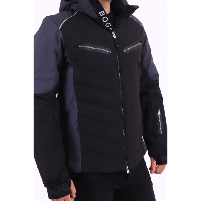 Чоловіча гірськолижна зимова куртка Bogner 839601 Сіро-чорна Чоловіча гірськолижна зимова куртка Bogner 839601 Сіро-чорна