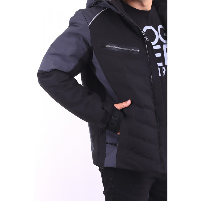 Чоловіча гірськолижна зимова куртка Bogner 839601 Сіро-чорна Чоловіча гірськолижна зимова куртка Bogner 839601 Сіро-чорна